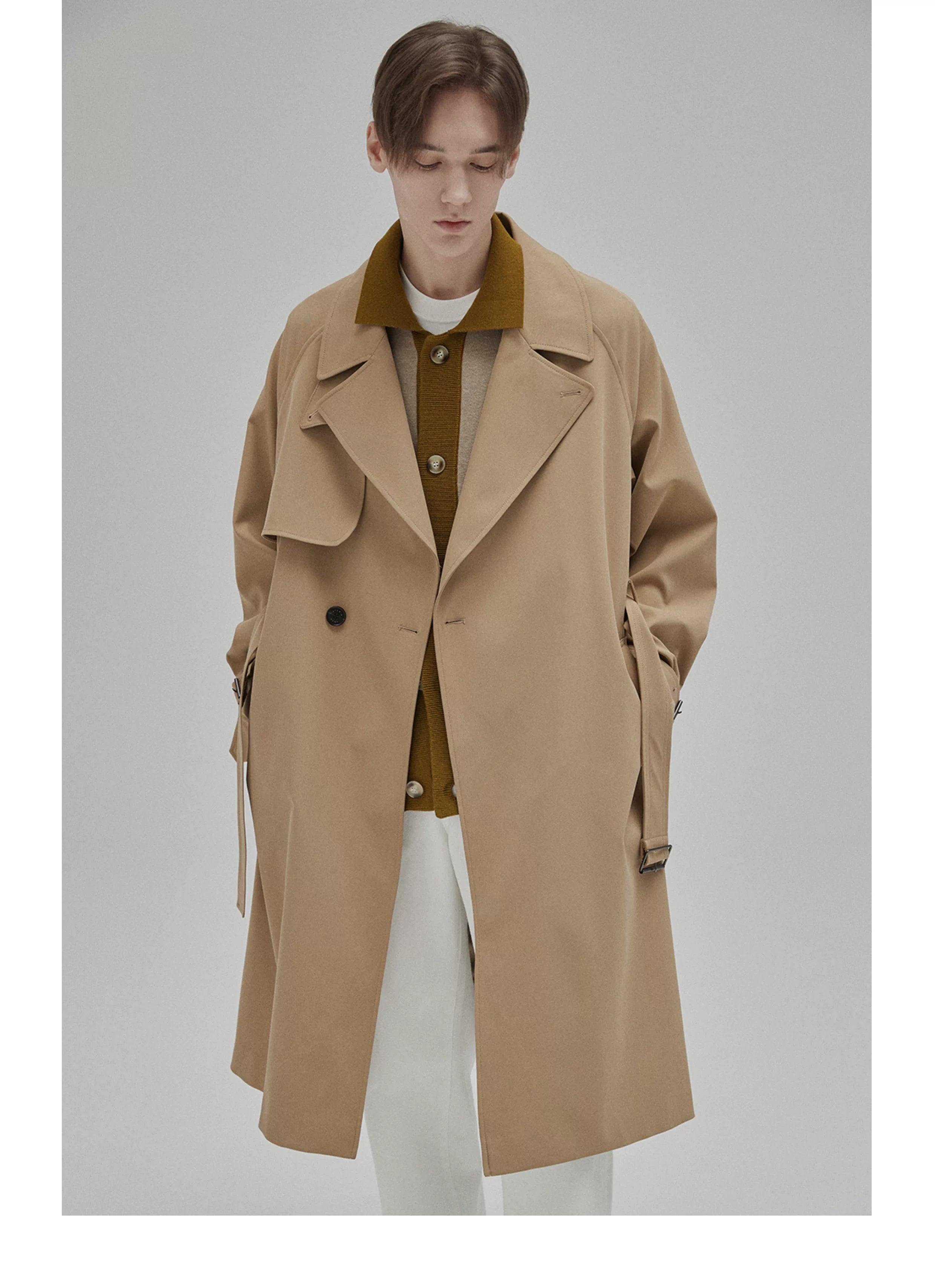 Vintage Double Breasted Belted Trench Coat