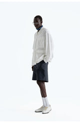 Heavy Vintage Textured Cotton Cargo Shorts