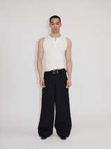 Wrinkle-Resistant V-Neck Cardigan Vest