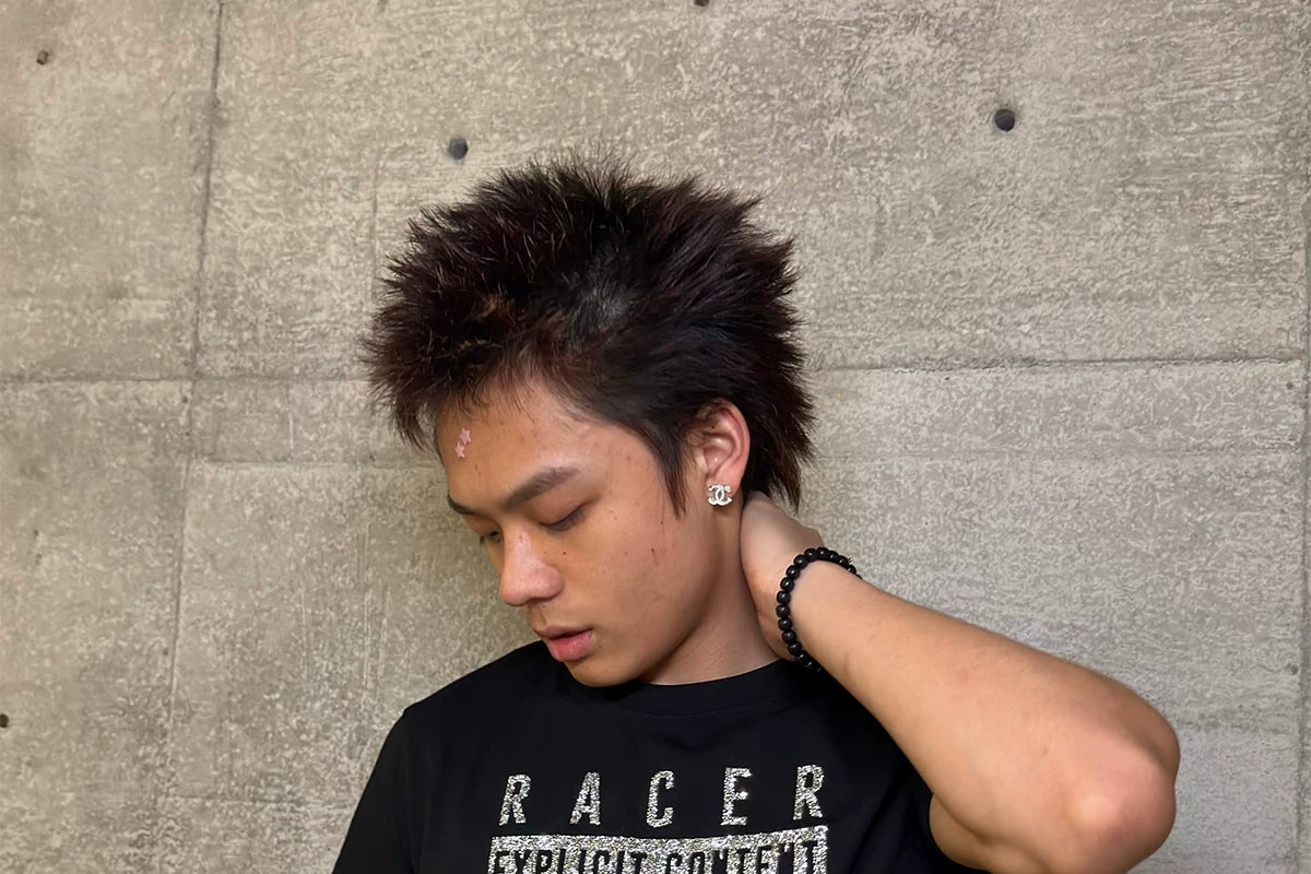 Distressed Rhinestone Racer Tee
