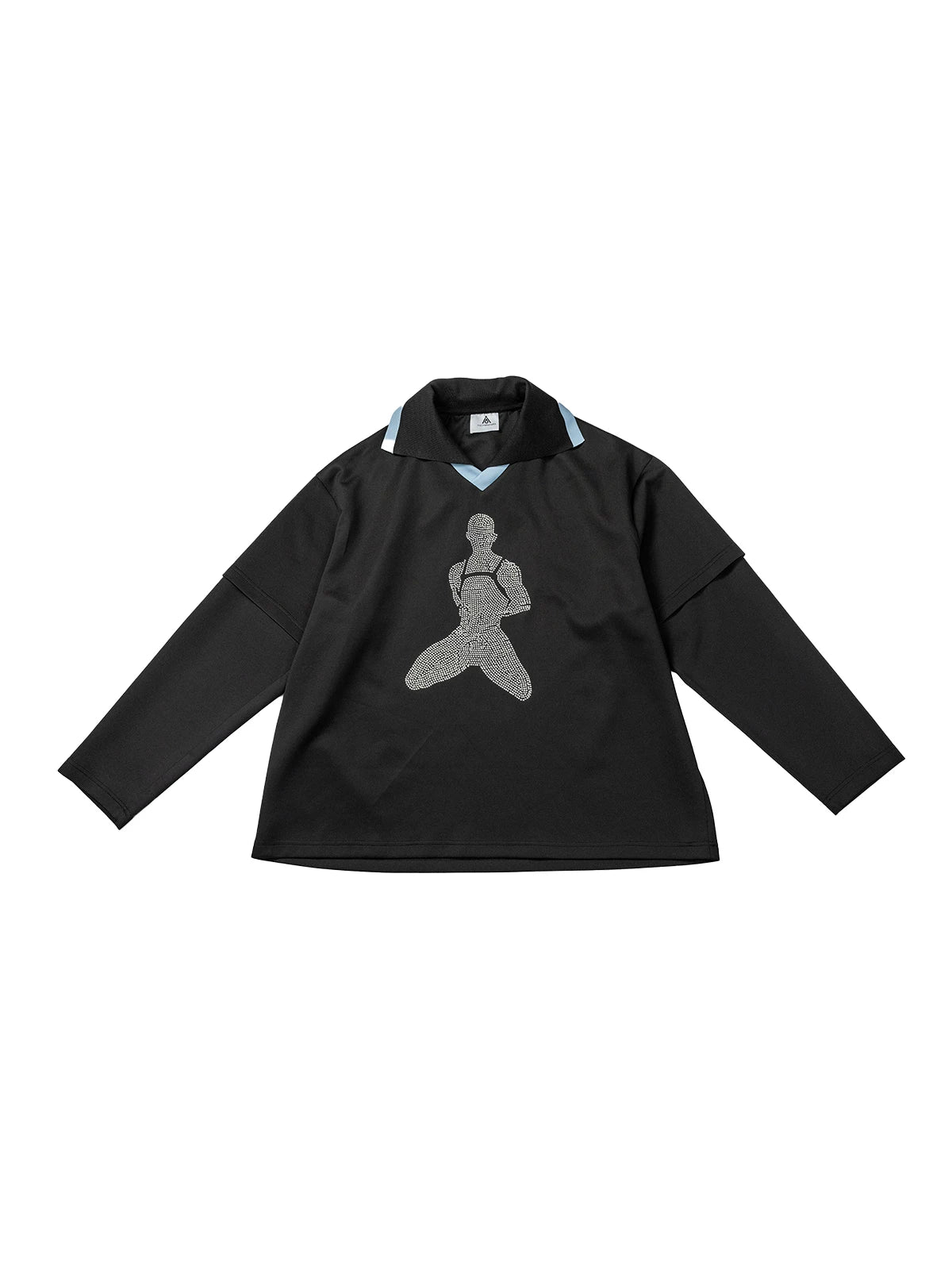Vintage Sparkly Loose Double Sleeve Jersey
