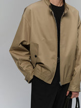 Reversible Plaid Lined Cotton Harrington Jacket