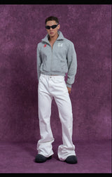 Men's Slim-fit Full-length Two-tone Flared Jeans