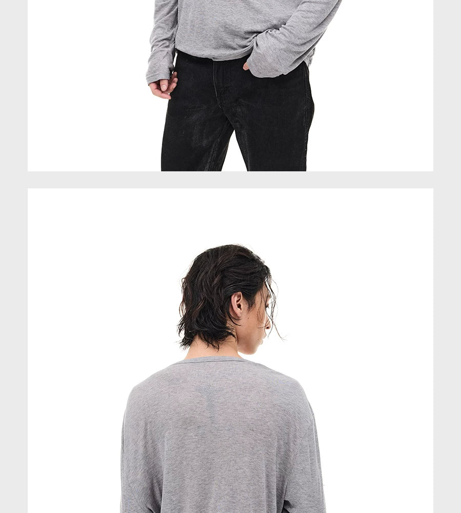 Merino Tencel Wool Henley Tee