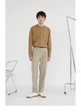 Double Pleated Wide Cropped Suit Pants