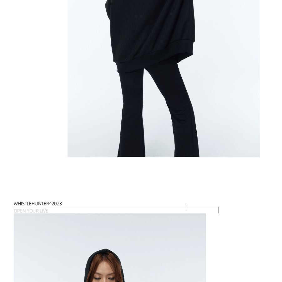 Two-Tone Cross Zip Hooded Turtleneck Cardigan