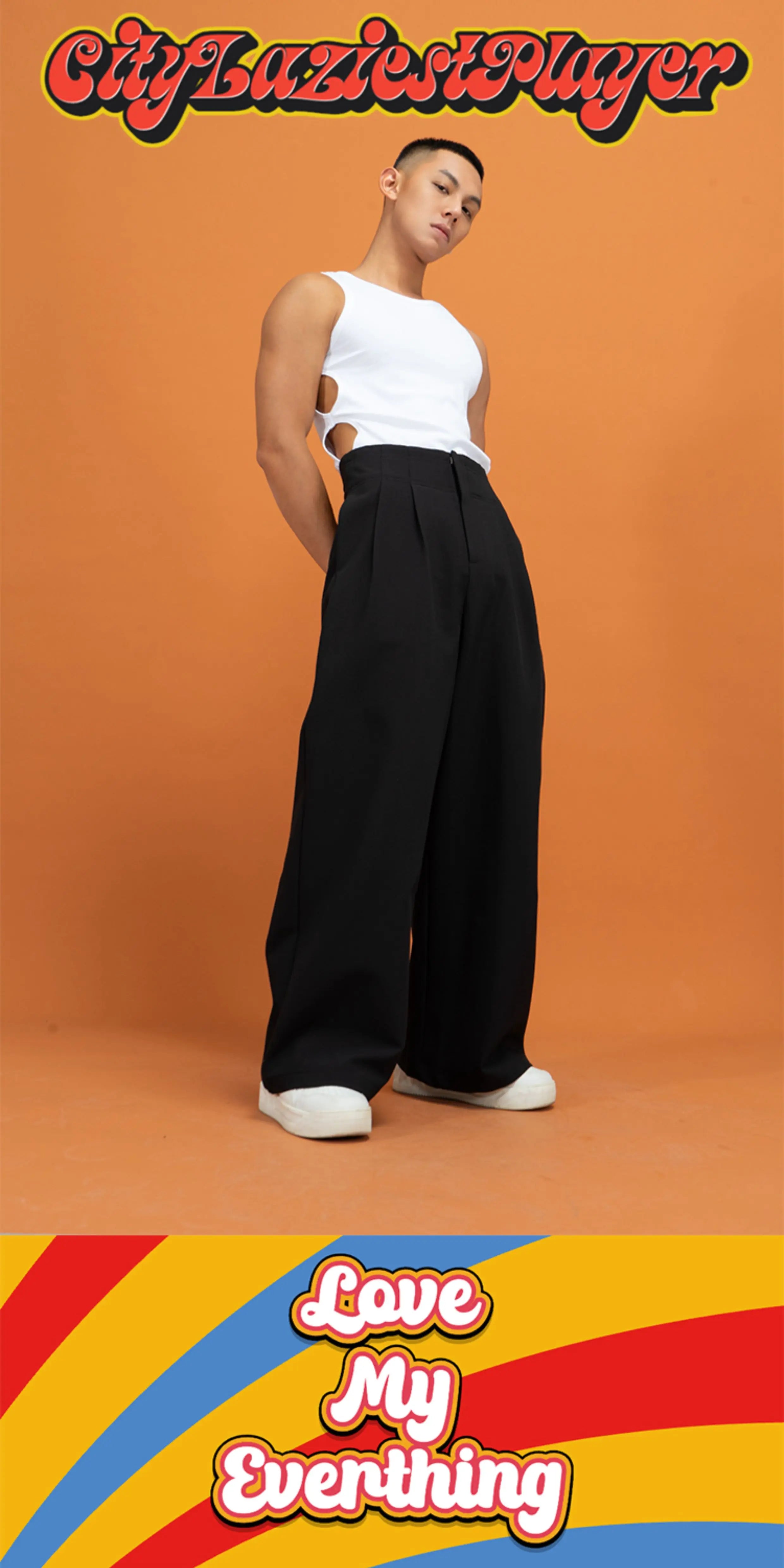 Black High Waist Wide Leg Pants