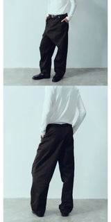 Army Green Dual Waist Casual Pants