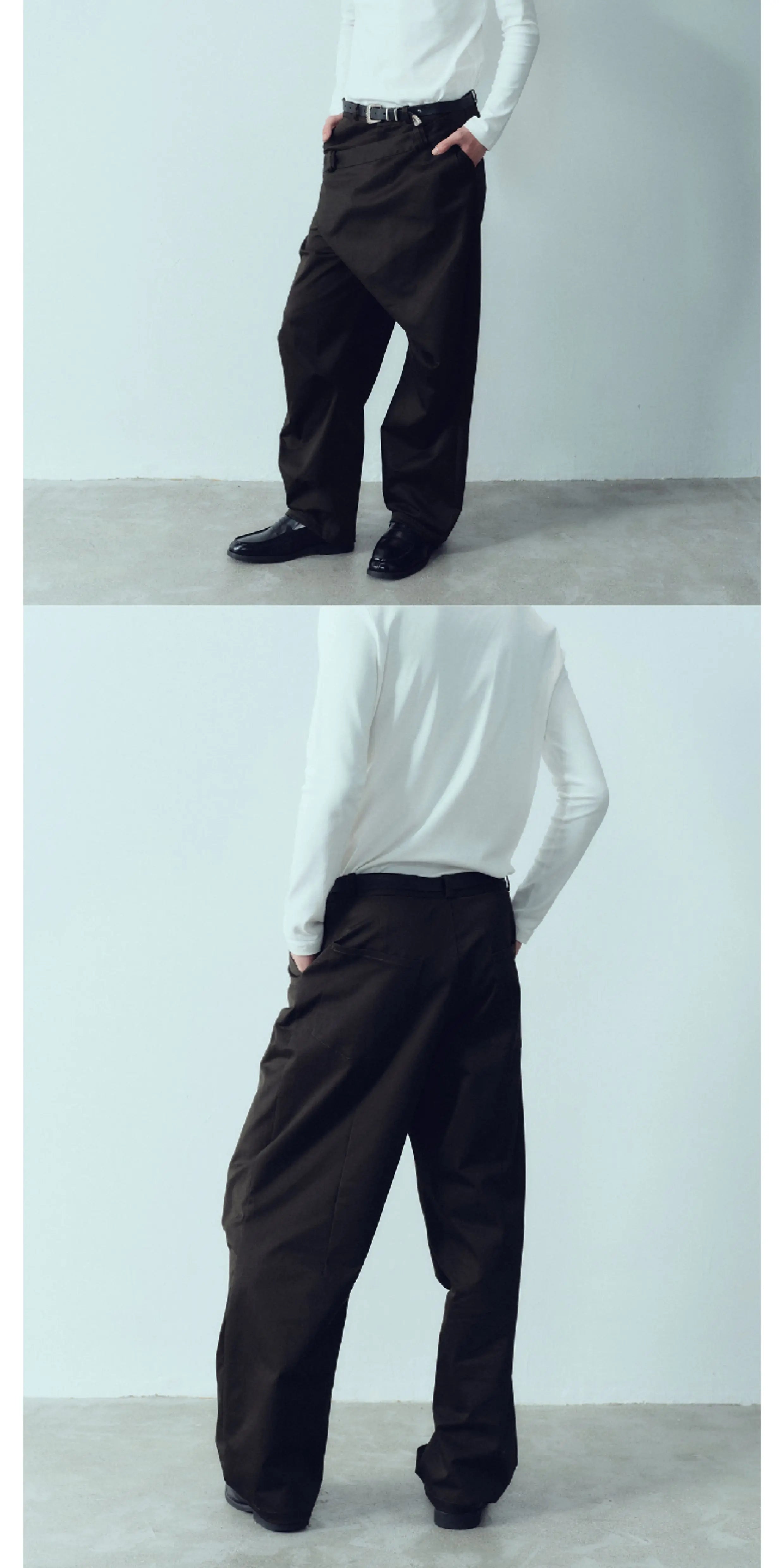 Army Green Dual Waist Casual Pants