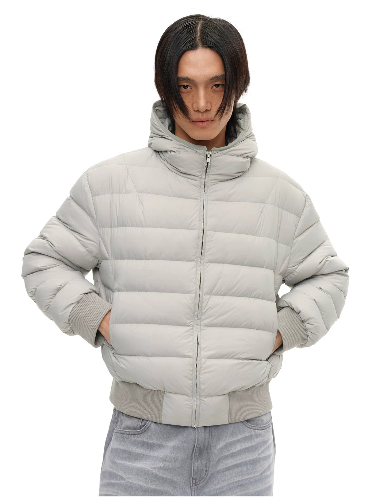 Multi-color Loose Quilted Hooded Down Jackets
