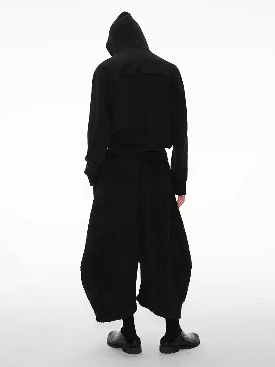 Jacquard Low-Rise Cropped Pants