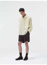 120S Wool Blend Pocket Casual Shirt