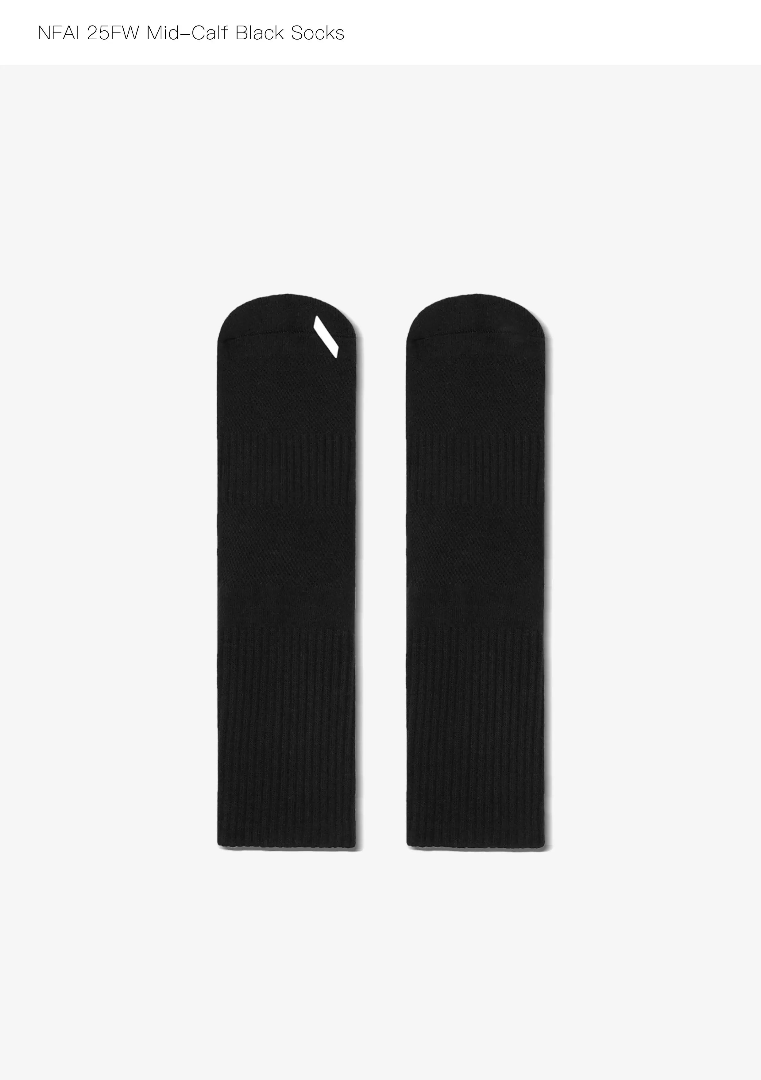 3 Pairs Black Mid-calf Socks