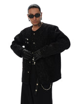 Men's Wool Blend Tweed Jacket