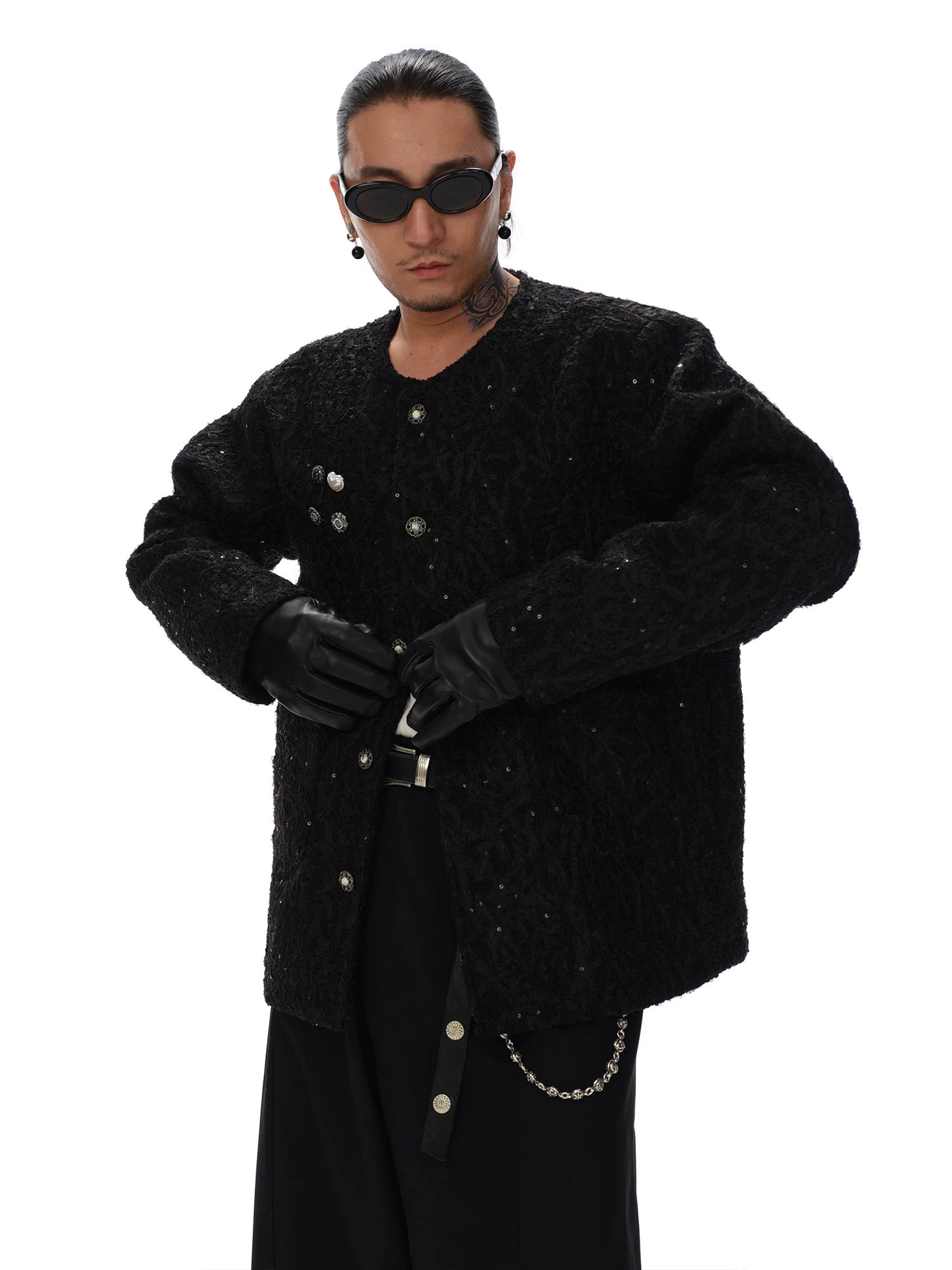 Men's Wool Blend Tweed Jacket