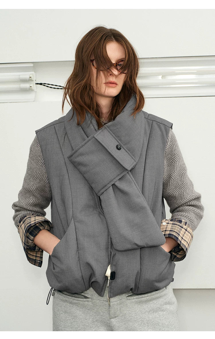 Men's Winter 3-in-1 Vest Scarf Coat