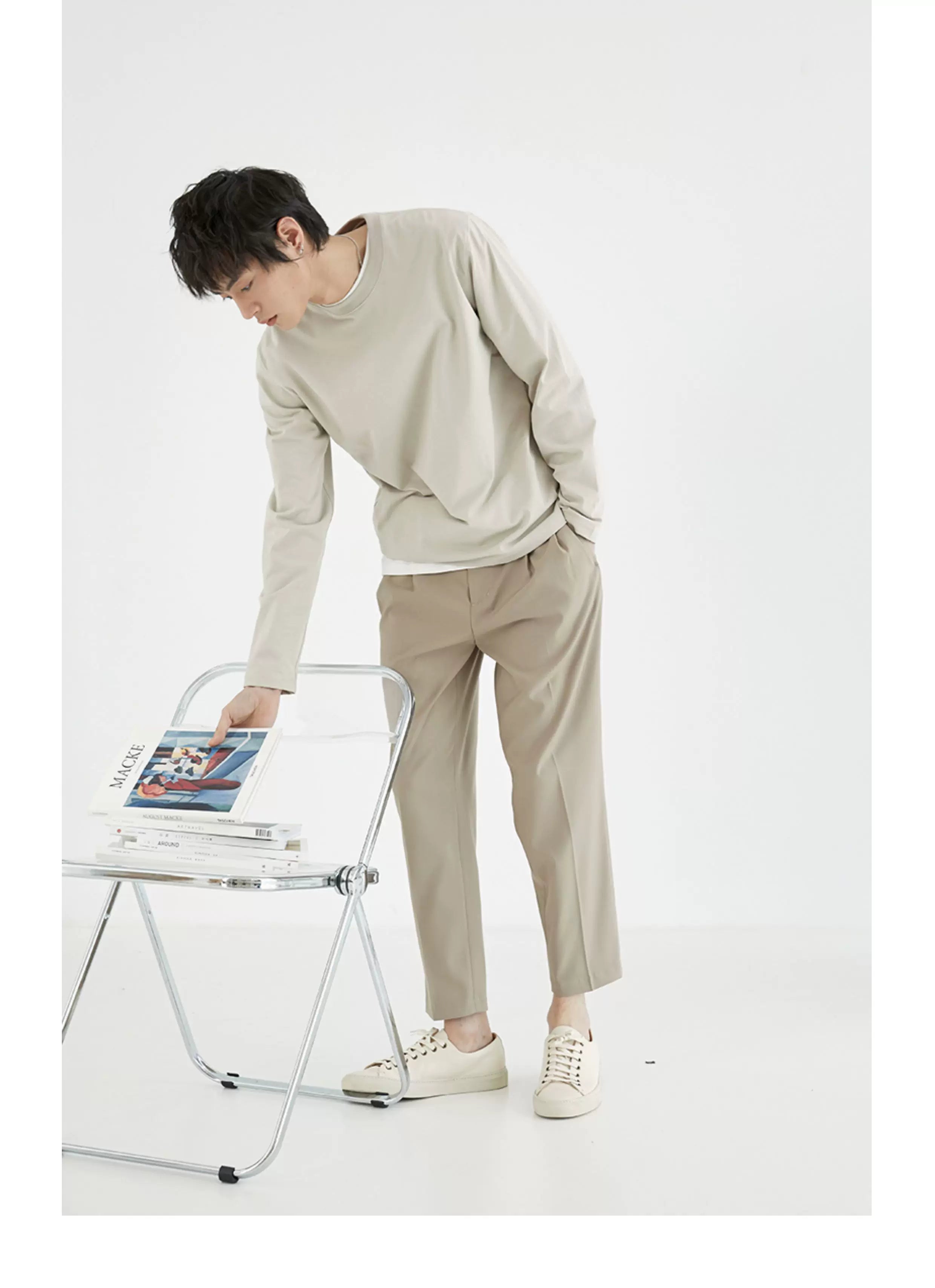 Long-Sleeved Mercerized Combed Tee
