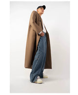 Men's Oversized Two-tone Windproof Trench Coat