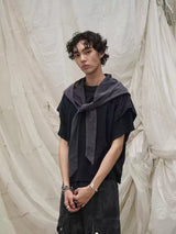 Detachable Hood Short-Sleeve Ring Cut Tees