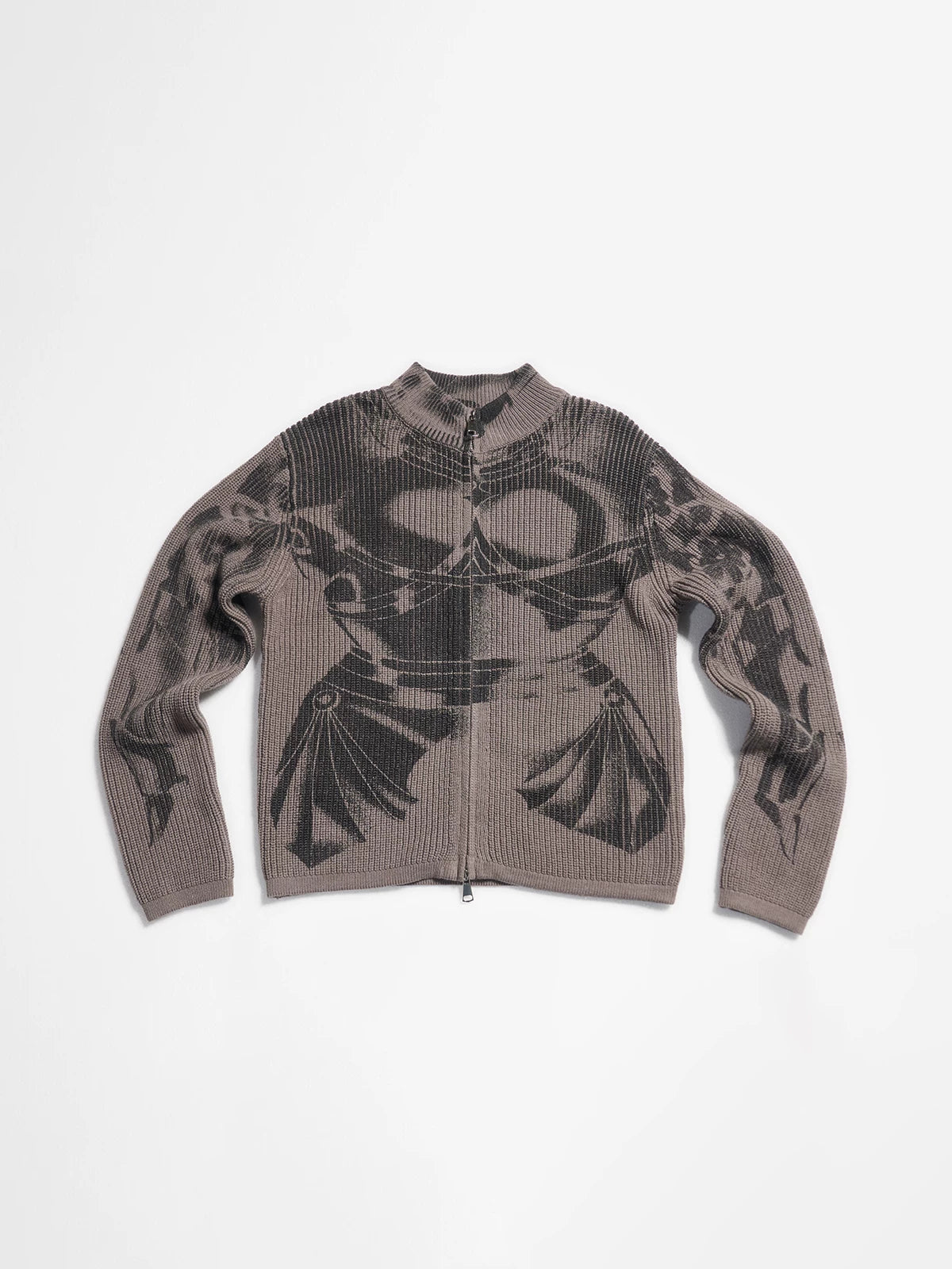 Loose Vintage Zip Samurai Armor Cardigan