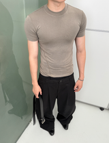 Sanded Slim Stretch Velvet Tee