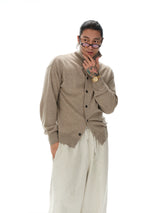 Turtleneck Merino Wool Cashmere Cardigan