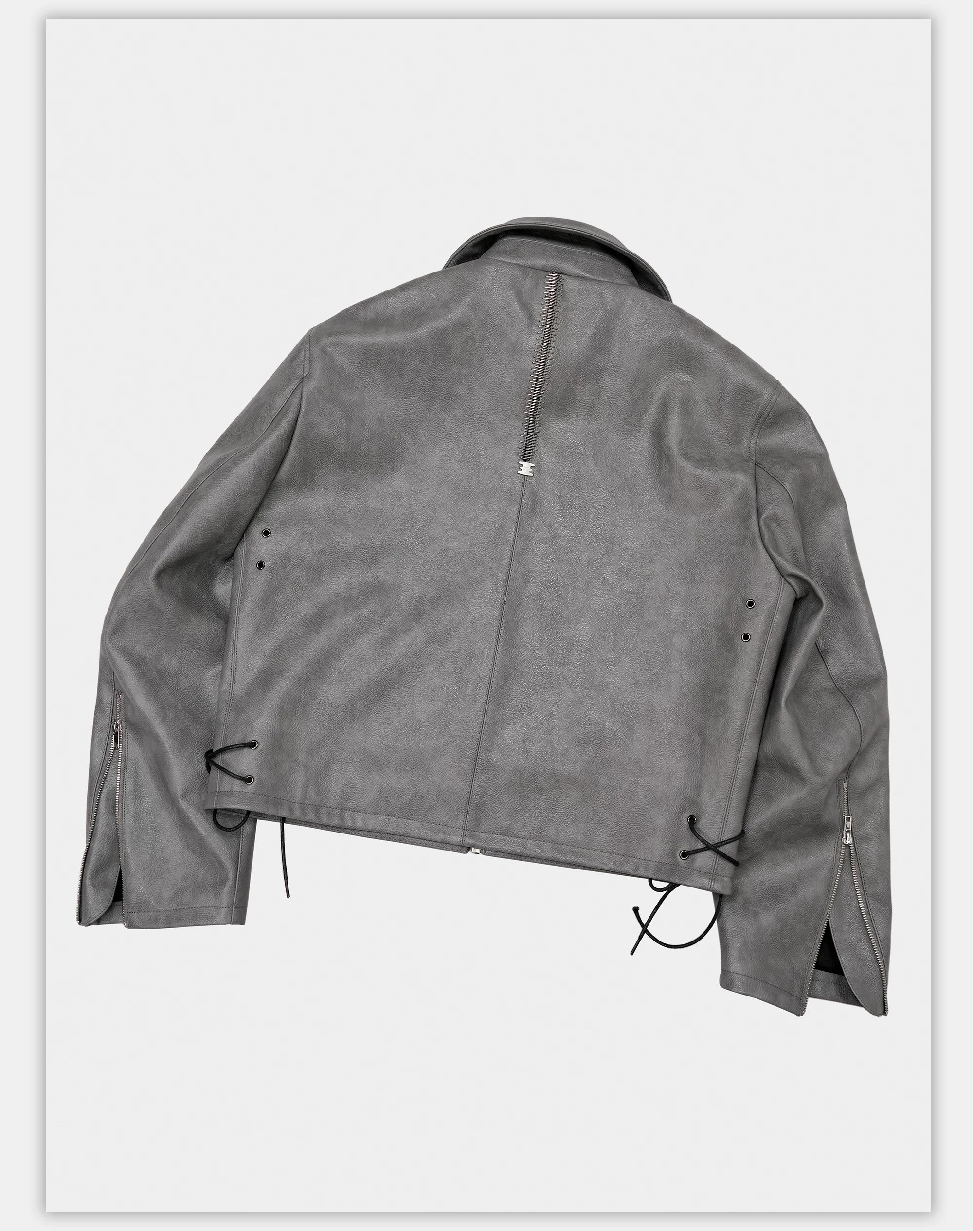 Vintage Stand Collar Biker Jacket