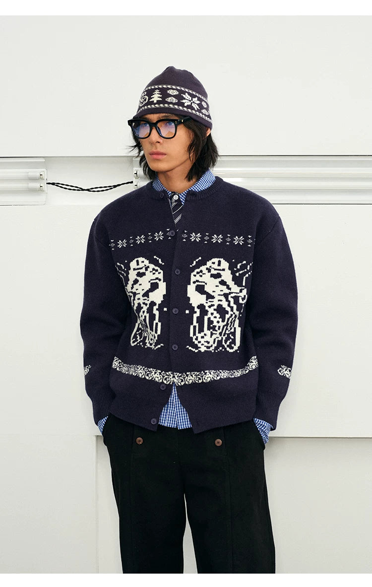 Fair Isle Color Block Knit Beanie