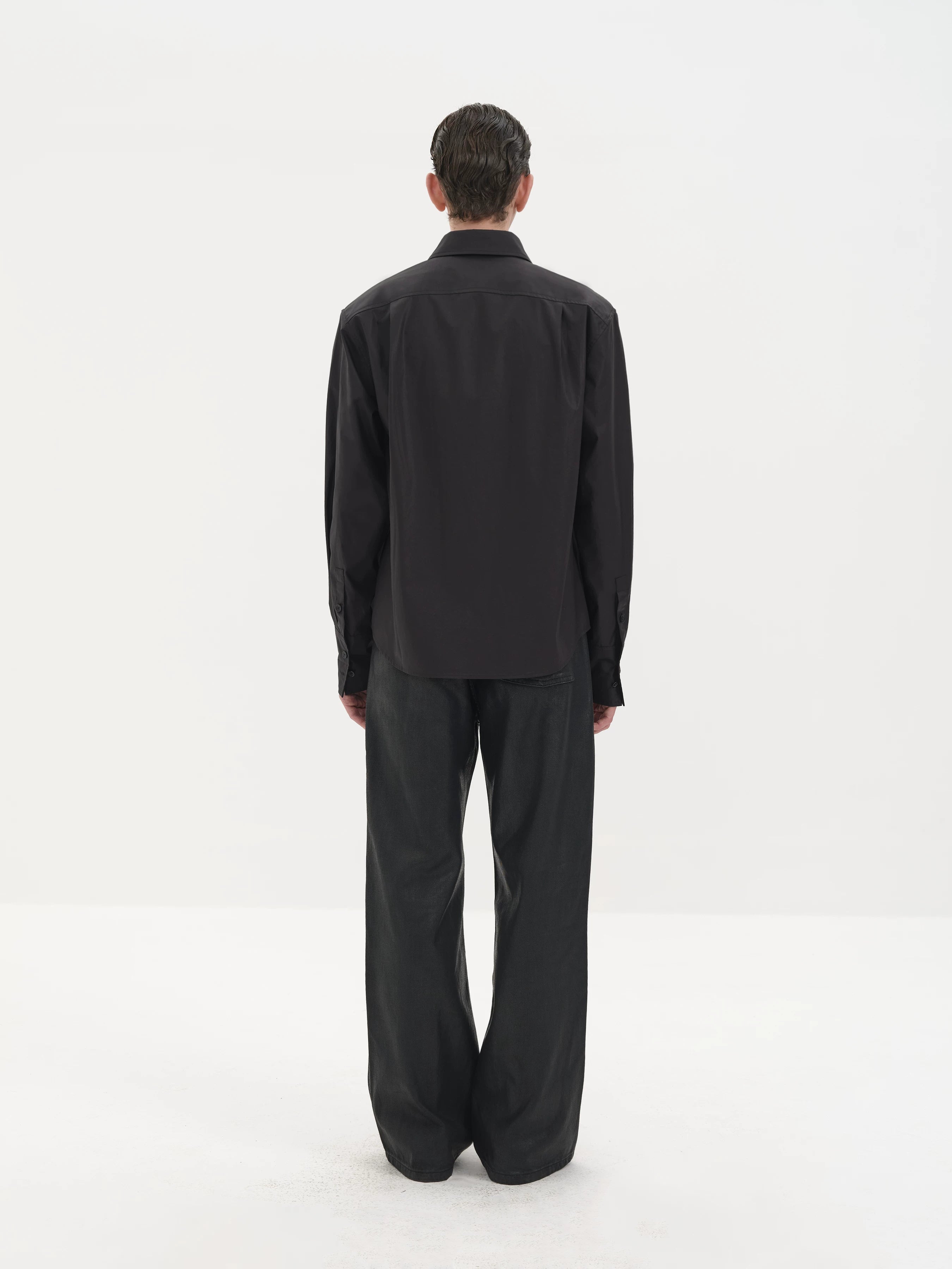 Satin Dress Shirts French Wide Sleeves