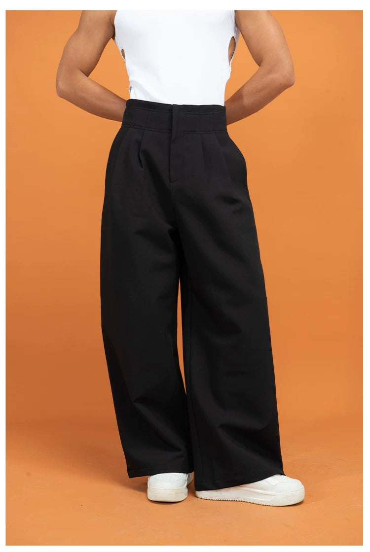 Black High Waist Wide Leg Pants