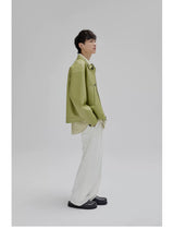 Basic Long Sleeve Cotton Blend Shirt