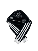 Black Velvet Embroidered Pullover Scarf