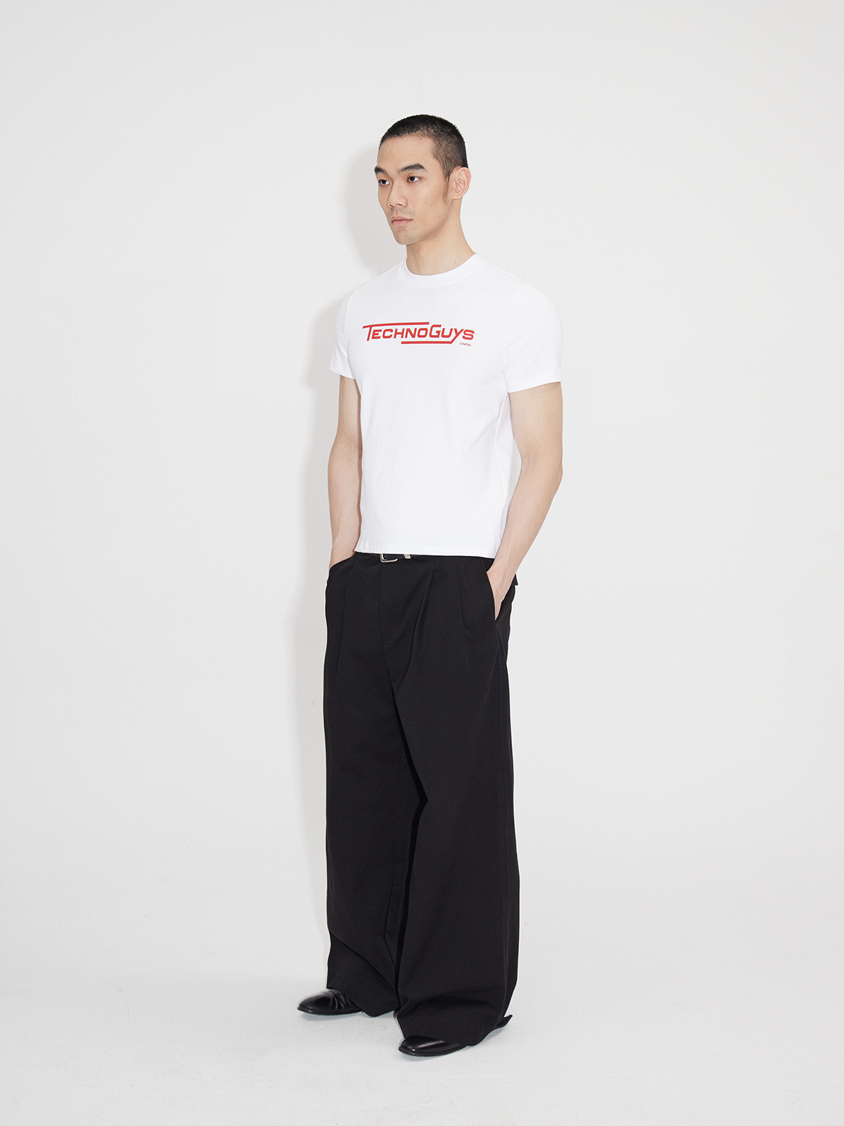 Structured Lightweight Printed Short Sleeve Tees