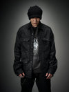 Dark Waxed Oversized Denim Shirt Jacket