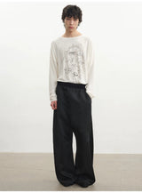 Piano Print Long Sleeve Top