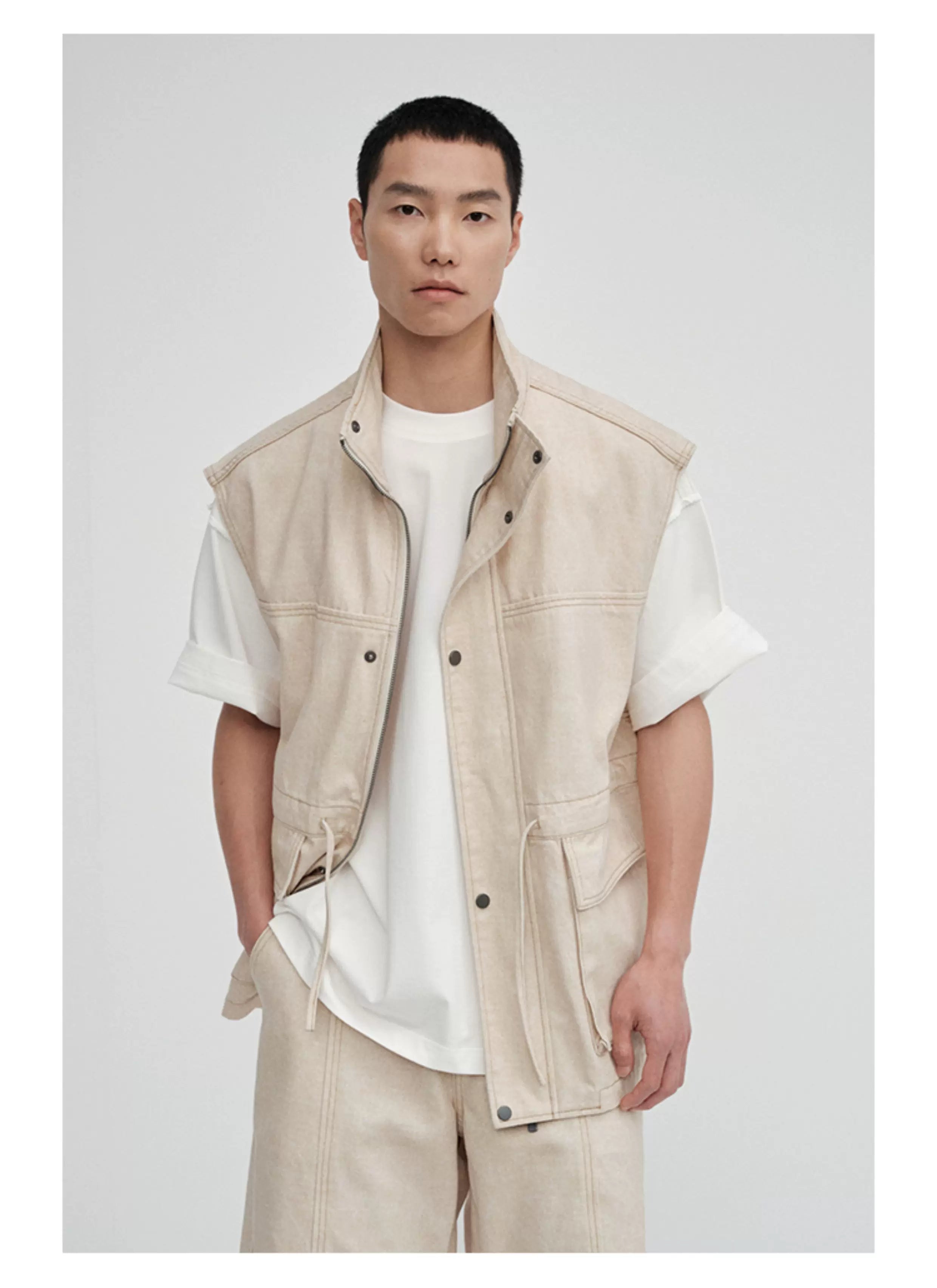 Crew Neck Raw Hem Short-Sleeve Tees