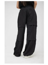 Unisex Patchwork Athletic Drawstring Waist Pants
