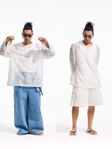 Long-Sleeve Embroidered Lyocell Shirts