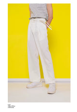 Double Belt Metal Buckle Casual Pants
