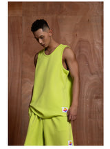 Green Grey Men's Sports Tank Tops