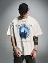 Loose Ivory Printed Short Sleeve Tee
