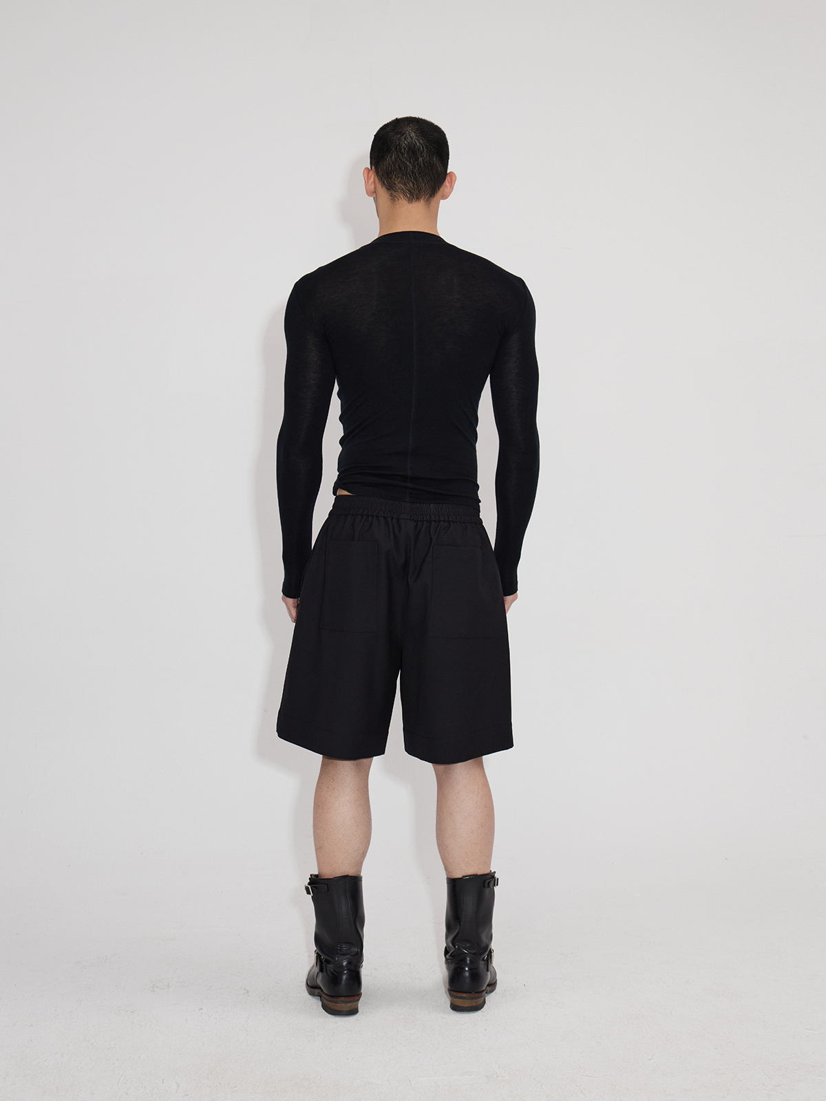 Elastic Waist Tailored Shorts