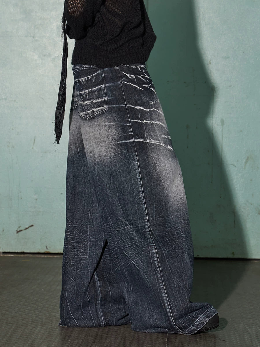 American Vintage Washed Distressed Baggy Jeans