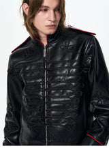 Men's Winter Stand Collar PU Jacket