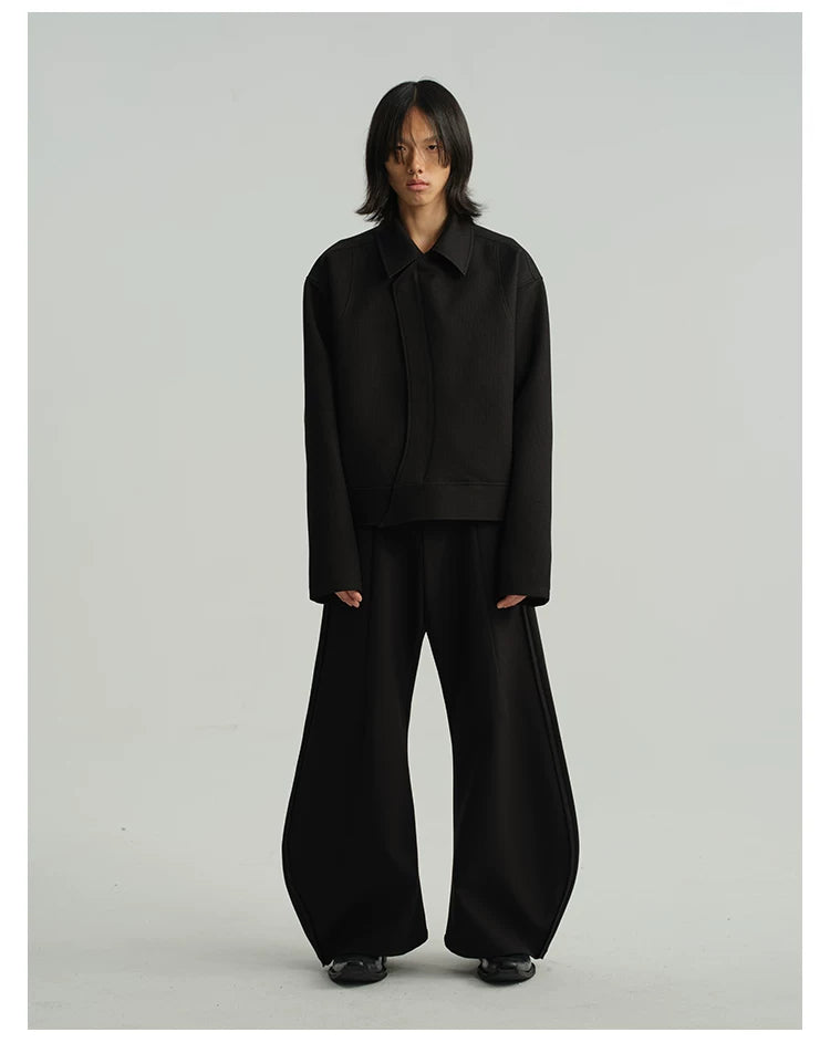 Two-Tone Wide Leg Machete Pants