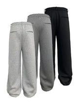 Flared Space Cotton Sweatpants With Pockets