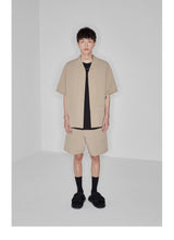 Plaid Multi-Pocket Elastic Waist Shorts