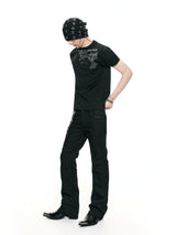 Rivet Slim Canvas Punk Jeans