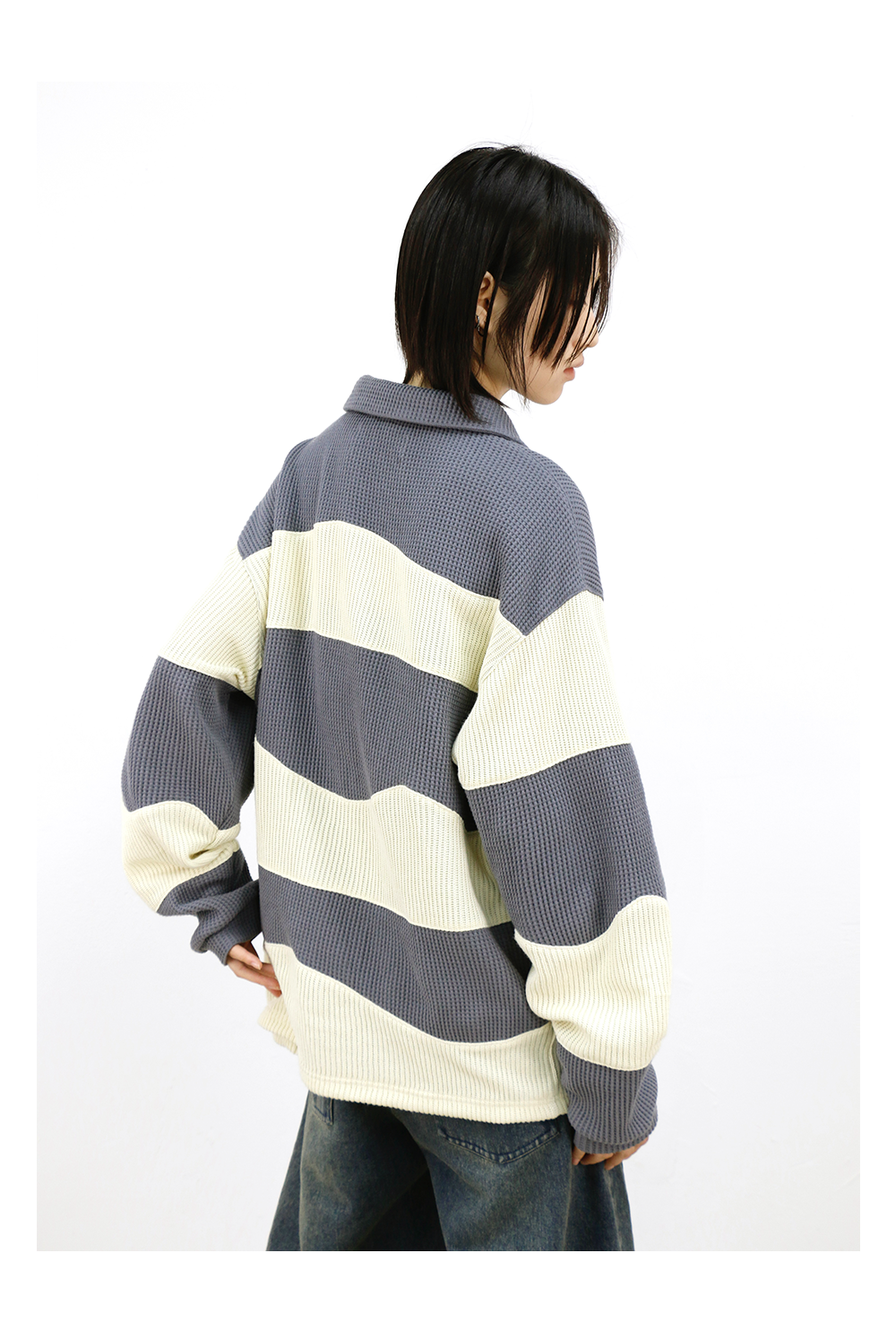 Boho Color Block Knit Sweater