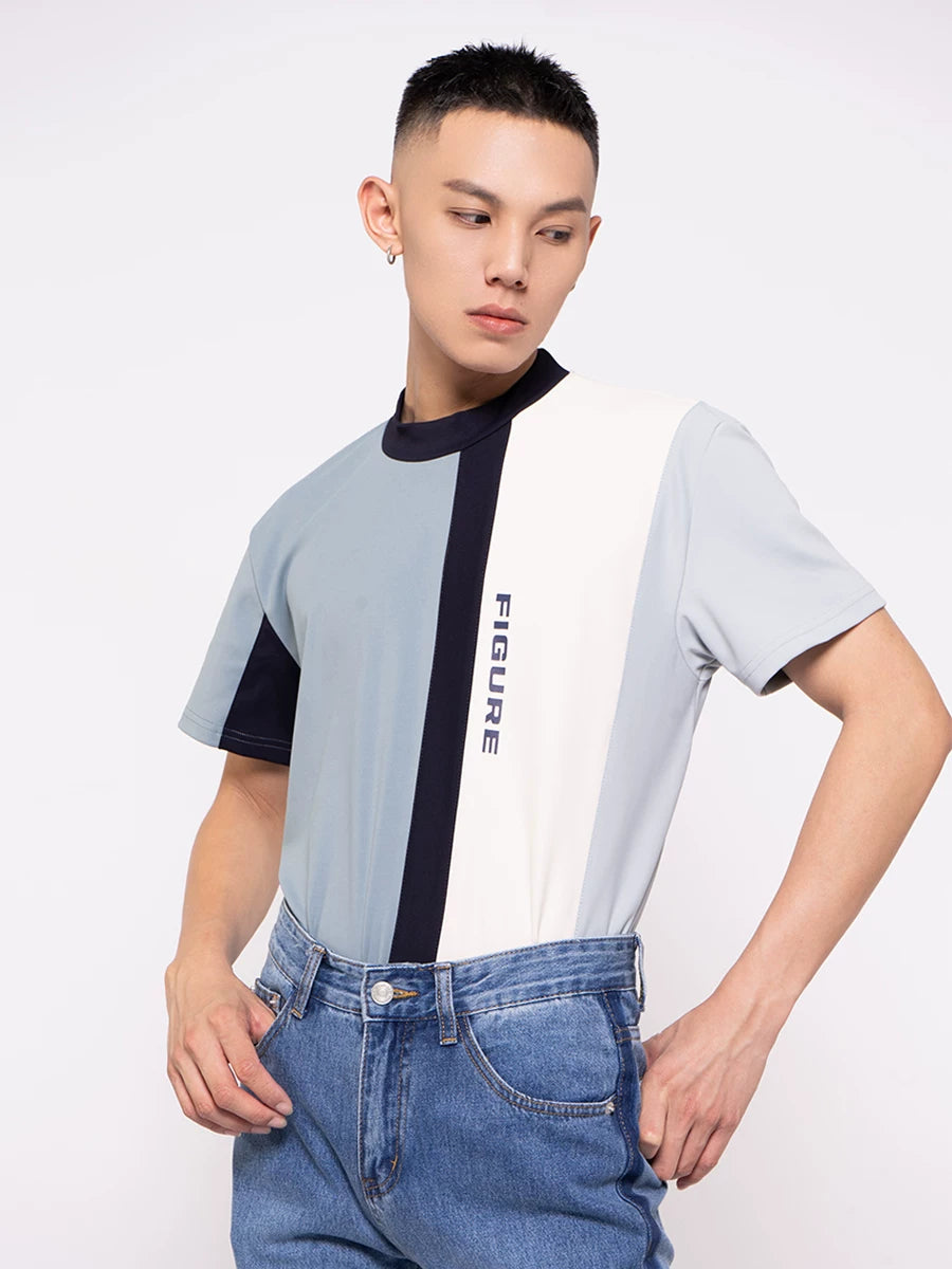 Men's Loose Half High Collar Tee